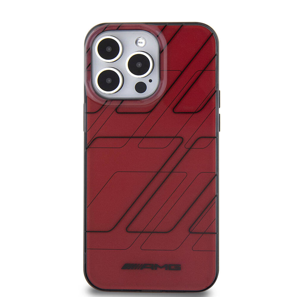 iPhone 15 Pro Max Kılıf AMG Orjinal Lisanslı Çift Katmanlı Dörtgen Desenli Kapak
