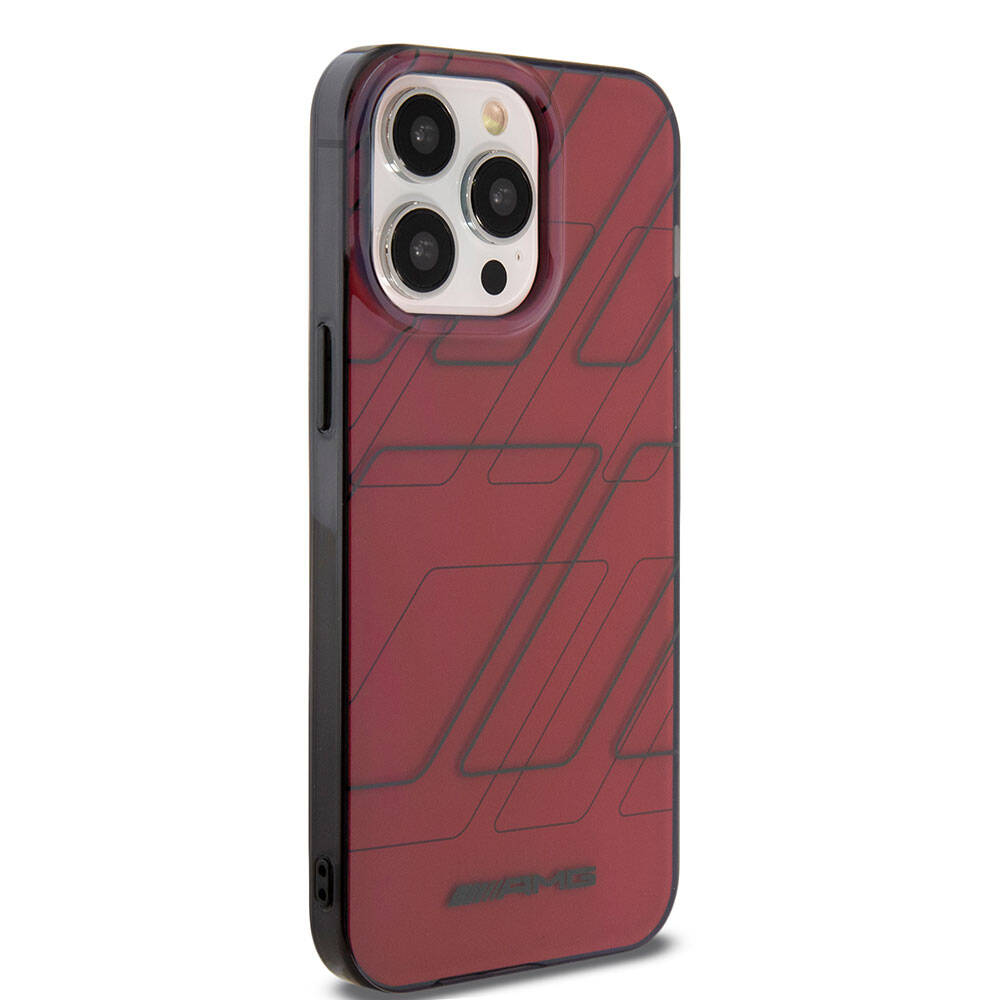iPhone 15 Pro Max Kılıf AMG Orjinal Lisanslı Çift Katmanlı Dörtgen Desenli Kapak