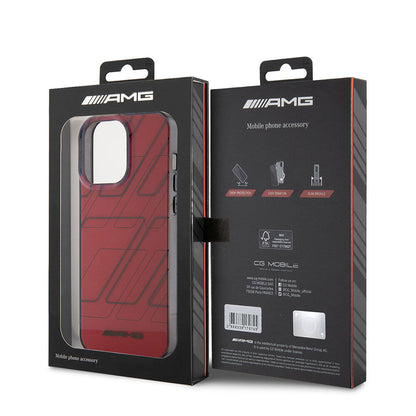 iPhone 15 Pro Max Kılıf AMG Orjinal Lisanslı Çift Katmanlı Dörtgen Desenli Kapak