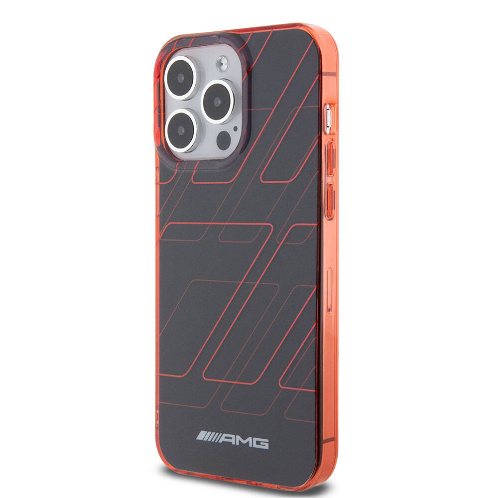iPhone 15 Pro Max Kılıf AMG Orjinal Lisanslı Çift Katmanlı Dörtgen Desenli Kapak