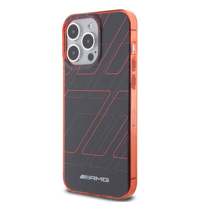 iPhone 15 Pro Max Kılıf AMG Orjinal Lisanslı Çift Katmanlı Dörtgen Desenli Kapak
