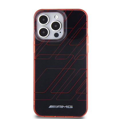 iPhone 15 Pro Max Kılıf AMG Orjinal Lisanslı Çift Katmanlı Dörtgen Desenli Kapak