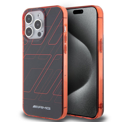 iPhone 15 Pro Max Kılıf AMG Orjinal Lisanslı Çift Katmanlı Dörtgen Desenli Kapak