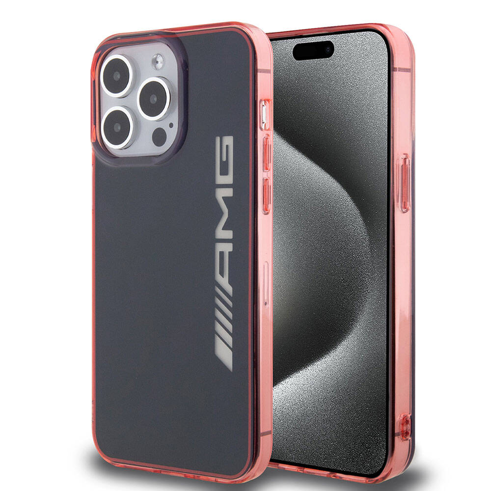 iPhone 15 Pro Max Kılıf AMG Orjinal Lisanslı Çift Katmanlı Şeffaf Büyük Logo Kapak