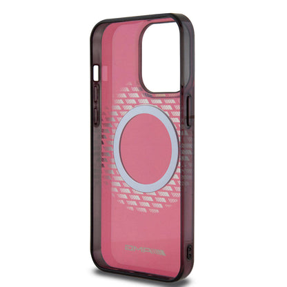 iPhone 15 Pro Max Kılıf AMG Orjinal Lisanslı M-safe Şarj Özellikli Eşkenar Dörtgen Desenli Transparan Kapak