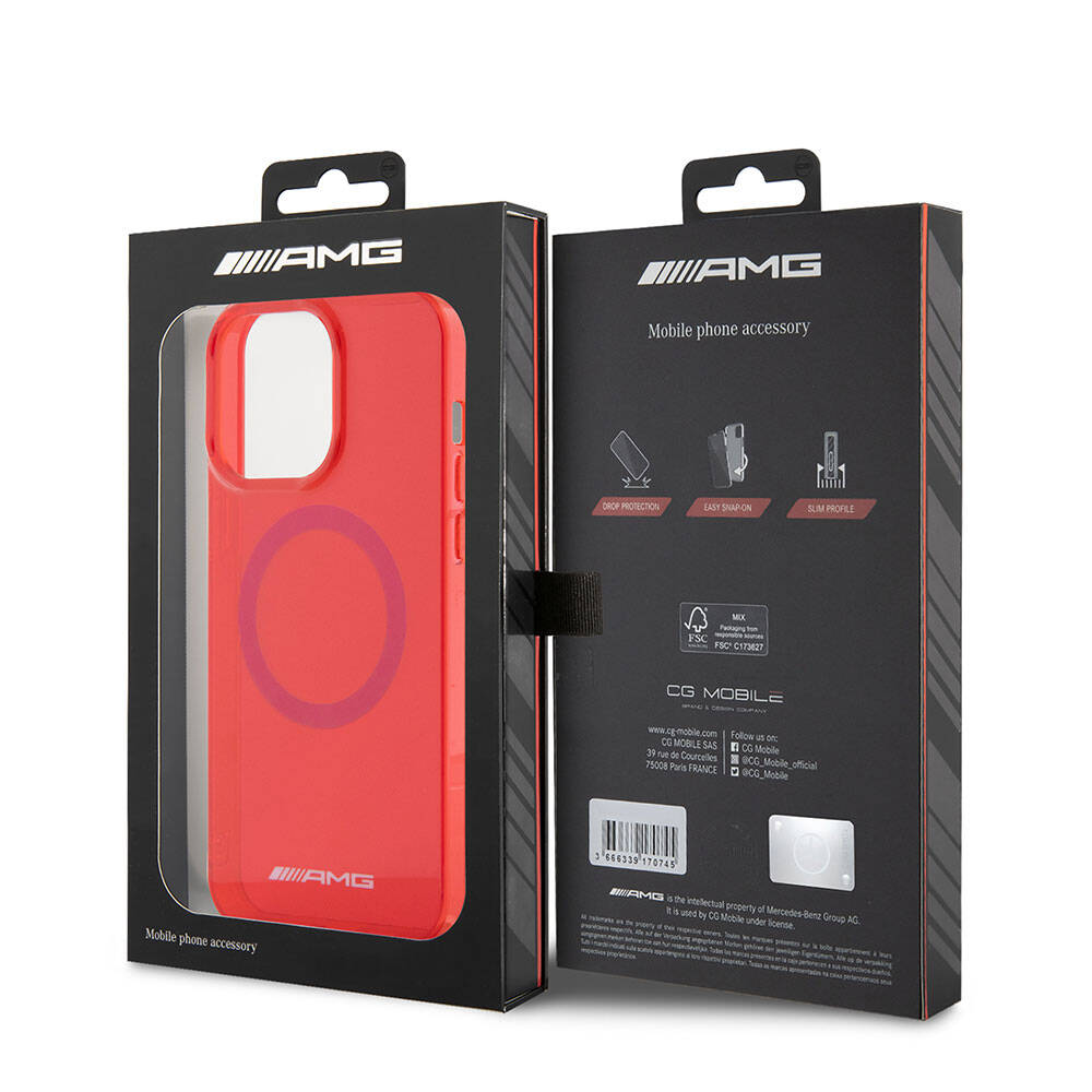 iPhone 15 Pro Max Kılıf AMG Orjinal Lisanslı M-safe Şarj Özellikli Transparan Kapak