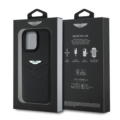 iPhone 15 Pro Max Kılıf Aston Martin Orjinal Lisanslı Victory Dizayn PU Deri Metal Logolu Kapak
