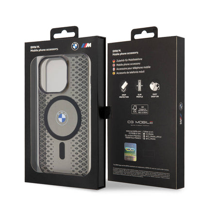 iPhone 15 Pro Max Kılıf BMW M-safe Şarj Özellikli Transparan IML Signature Orjinal Lisanslı Kapak