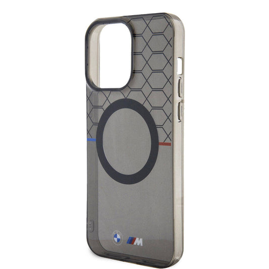 iPhone 15 Pro Max Kılıf BMW M-safe Şarj Özellikli Transparan M Dizayn Orjinal Lisanslı Kapak