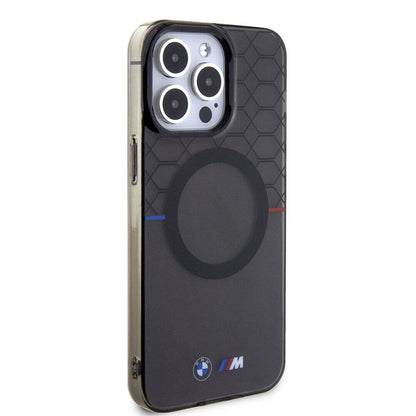 iPhone 15 Pro Max Kılıf BMW M-safe Şarj Özellikli Transparan M Dizayn Orjinal Lisanslı Kapak