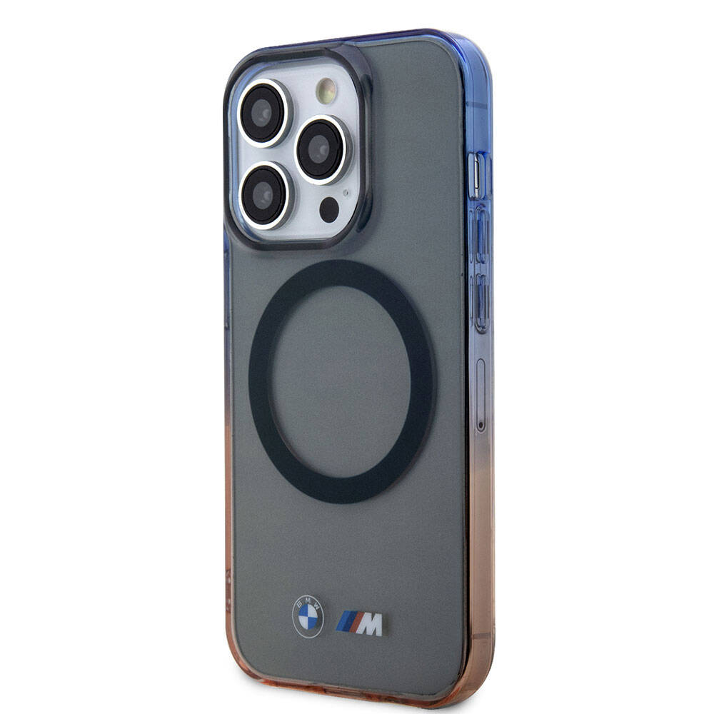 iPhone 15 Pro Max Kılıf BMW M-safe Şarj Özellikli Transparan Renkli Çerçeveli Orjinal Lisanslı Kapak