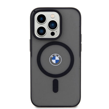 iPhone 15 Pro Max Kılıf BMW Orjinal Lisanslı M-safe Şarj Özellikli IML Baskı Logolu Buzlu Mat Kapak