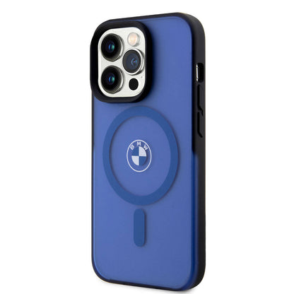 iPhone 15 Pro Max Kılıf BMW Orjinal Lisanslı M-safe Şarj Özellikli IML Baskı Logolu Buzlu Mat Kapak