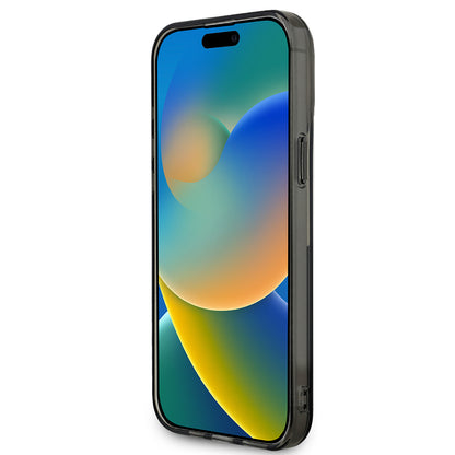 iPhone 15 Pro Max Kılıf BMW Orjinal Lisanslı Yarı Transparan M Dizayn Çizgili Kapak