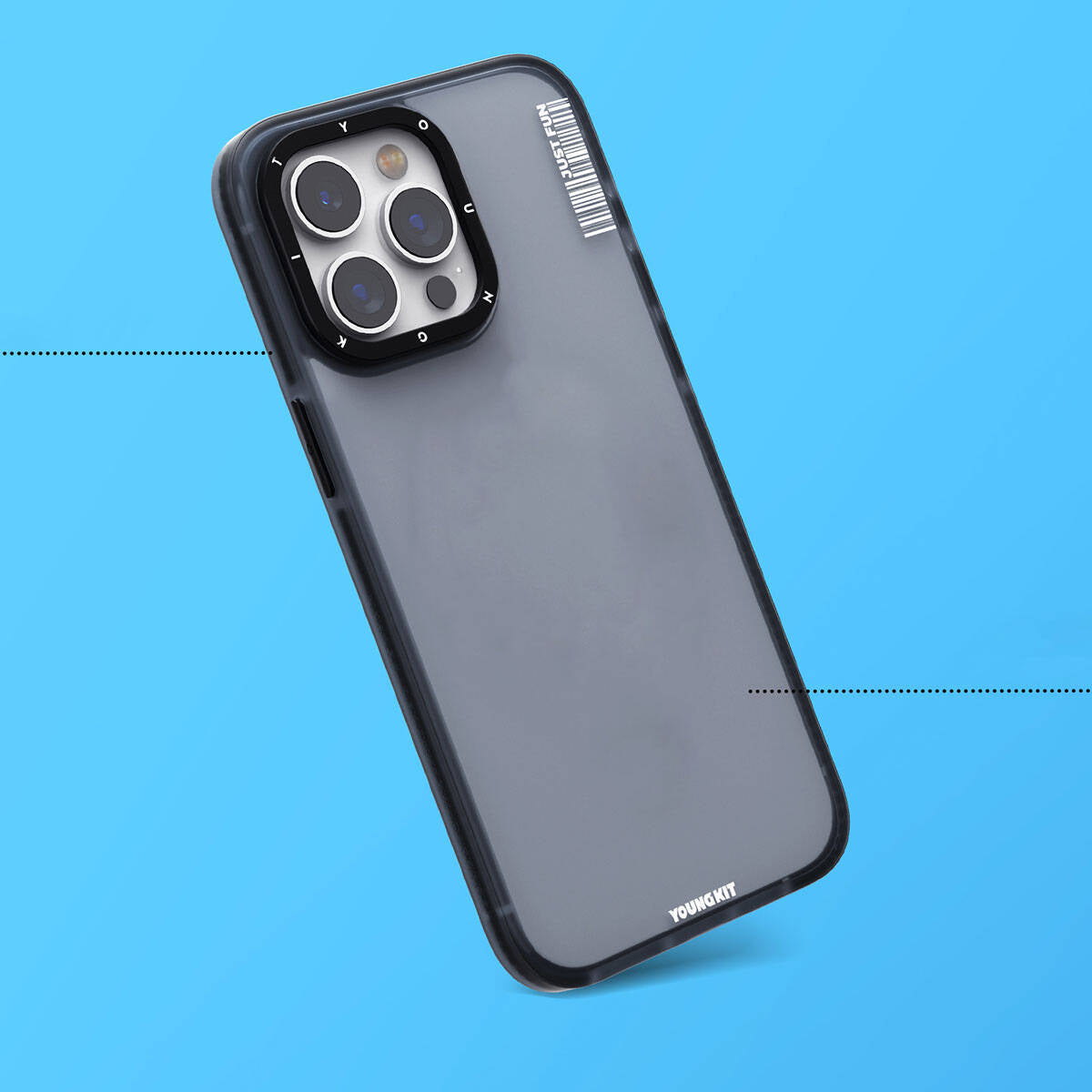 iPhone 15 Pro Max Kılıf Buzlu Mat Tasarım Youngkit Colored Sand Serisi Kapak