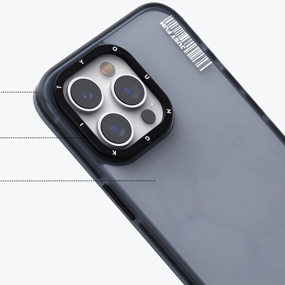 iPhone 15 Pro Max Kılıf Buzlu Mat Tasarım Youngkit Colored Sand Serisi Kapak