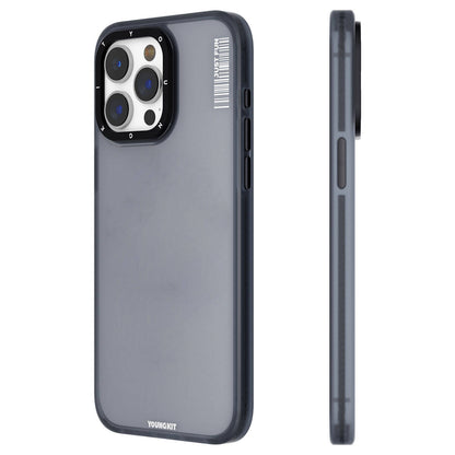 iPhone 15 Pro Max Kılıf Buzlu Mat Tasarım Youngkit Colored Sand Serisi Kapak