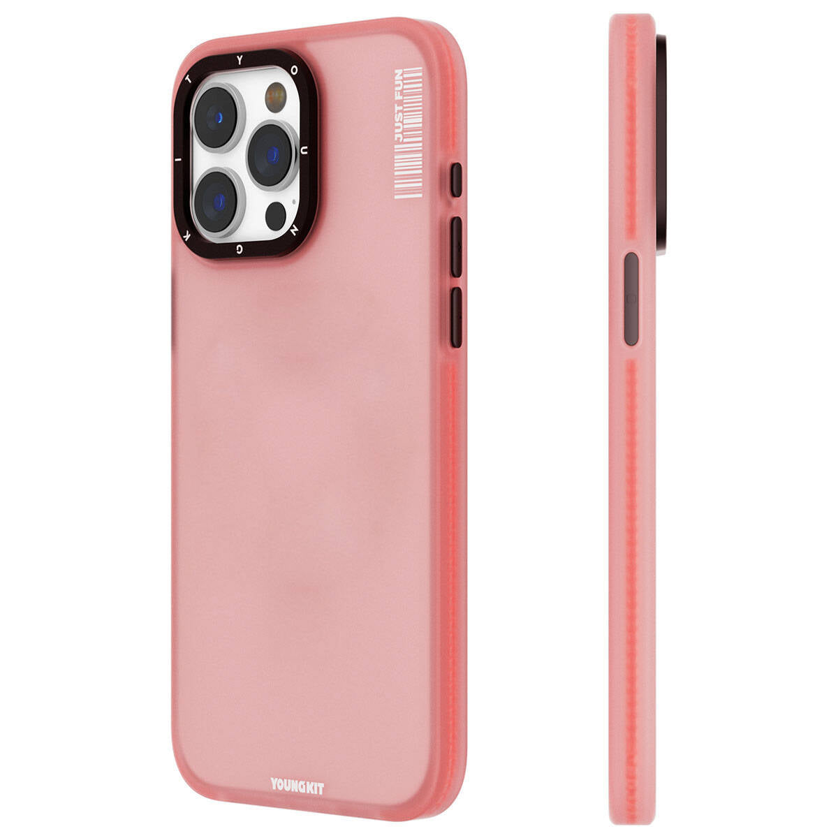 iPhone 15 Pro Max Kılıf Buzlu Mat Tasarım Youngkit Colored Sand Serisi Kapak