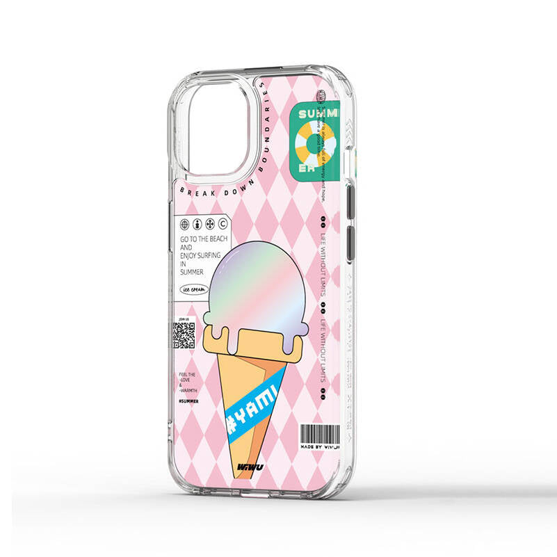 iPhone 15 Pro Max Kılıf Çift Katman Desenli Wiwu Summer Serisi Kapak