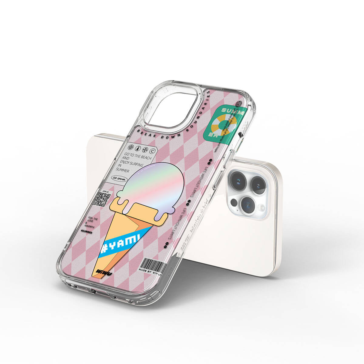 iPhone 15 Pro Max Kılıf Çift Katman Desenli Wiwu Summer Serisi Kapak