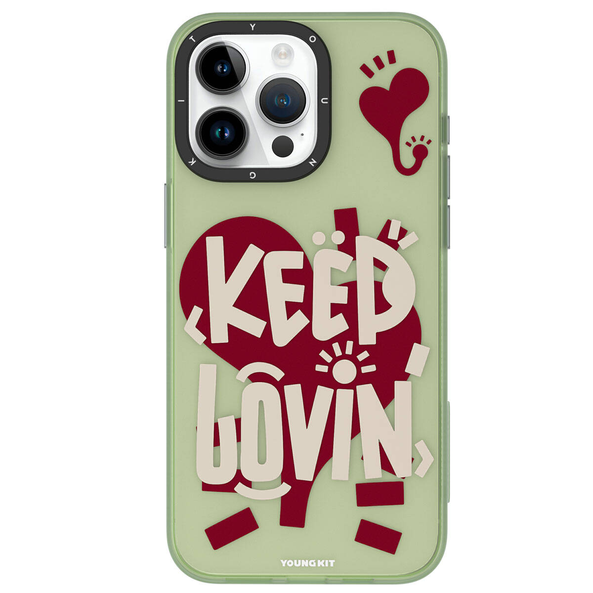 iPhone 15 Pro Max Kılıf Desenli Youngkit Happy Hearth Serisi Kapak