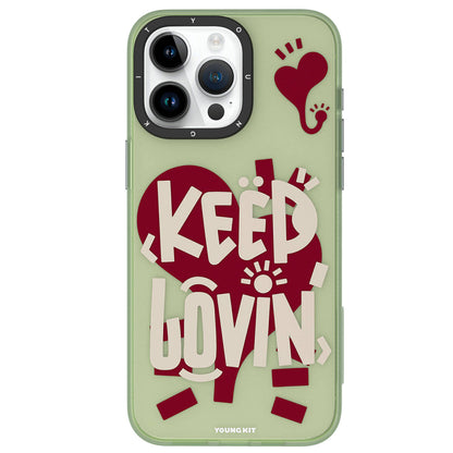 iPhone 15 Pro Max Kılıf Desenli Youngkit Happy Hearth Serisi Kapak