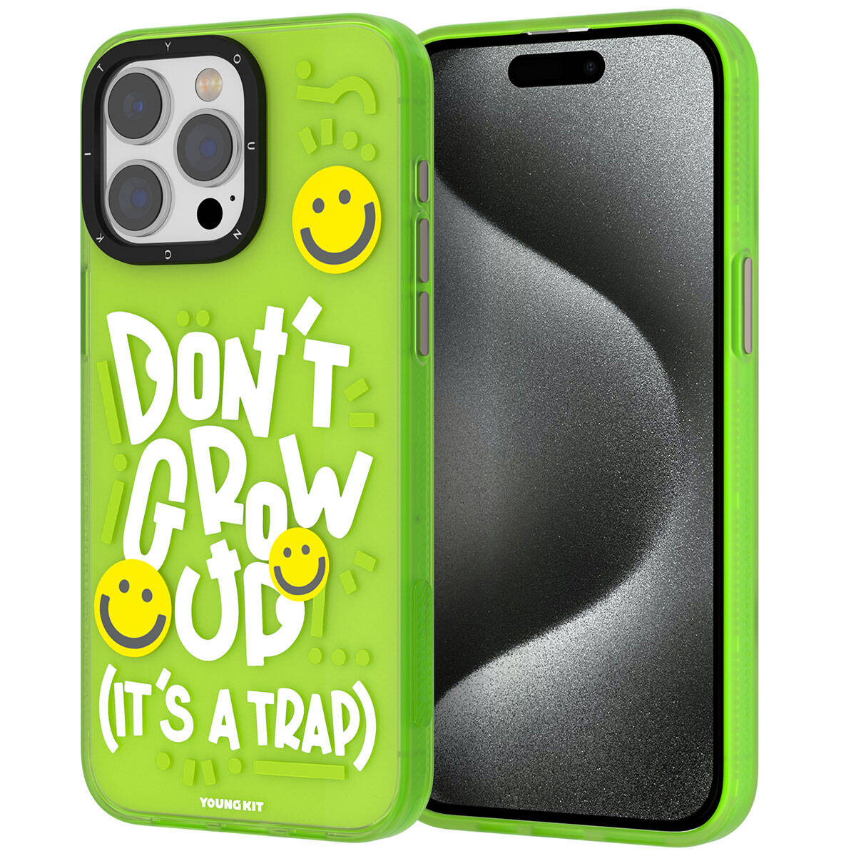 iPhone 15 Pro Max Kılıf Desenli Youngkit Happy Hearth Serisi Kapak