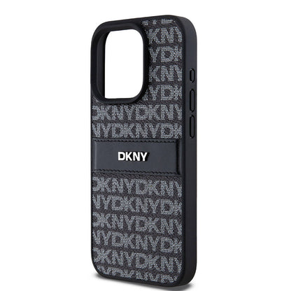 iPhone 15 Pro Max Kılıf DKNY Orjinal Lisanslı 3D Yazılı Repeat Texture Pattern Kapak