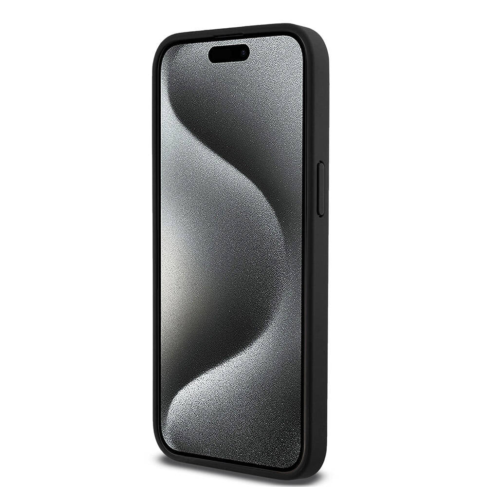 iPhone 15 Pro Max Kılıf DKNY Orjinal Lisanslı M-safe Şarj Özellikli 3D Yazılı Repeat Pattern Kapak