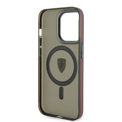 iPhone 15 Pro Max Kılıf Ferrari Orjinal Lisanslı M-safe Şarj Özellikli Kontrast Bumper Kapak