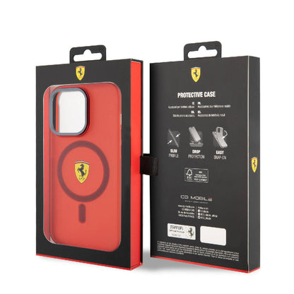 iPhone 15 Pro Max Kılıf Ferrari Orjinal Lisanslı M-safe Şarj Özellikli Kontrast Bumper Kapak