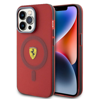 iPhone 15 Pro Max Kılıf Ferrari Orjinal Lisanslı M-safe Şarj Özellikli Kontrast Bumper Kapak