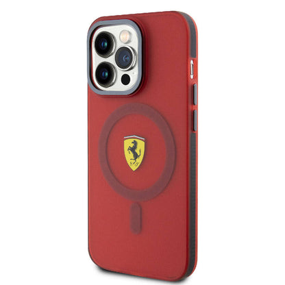 iPhone 15 Pro Max Kılıf Ferrari Orjinal Lisanslı M-safe Şarj Özellikli Kontrast Bumper Kapak