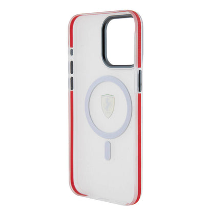 iPhone 15 Pro Max Kılıf Ferrari Orjinal Lisanslı M-safe Şarj Özellikli Kontrast Bumper SF Ring Kapak