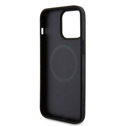 iPhone 15 Pro Max Kılıf Ferrari Orjinal Lisanslı M-safe Şarj Özellikli Metal Logolu PU Karbon Kapak