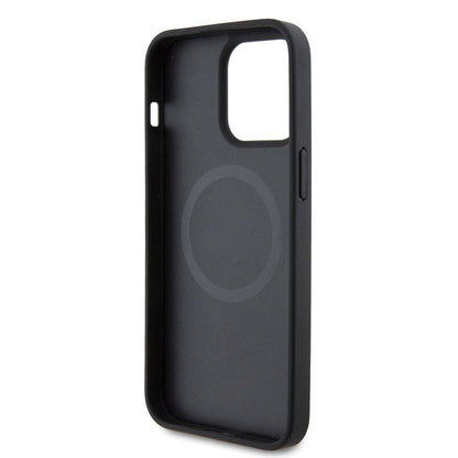 iPhone 15 Pro Max Kılıf Ferrari Orjinal Lisanslı M-safe Şarj Özellikli Metal Logolu PU Karbon Kapak
