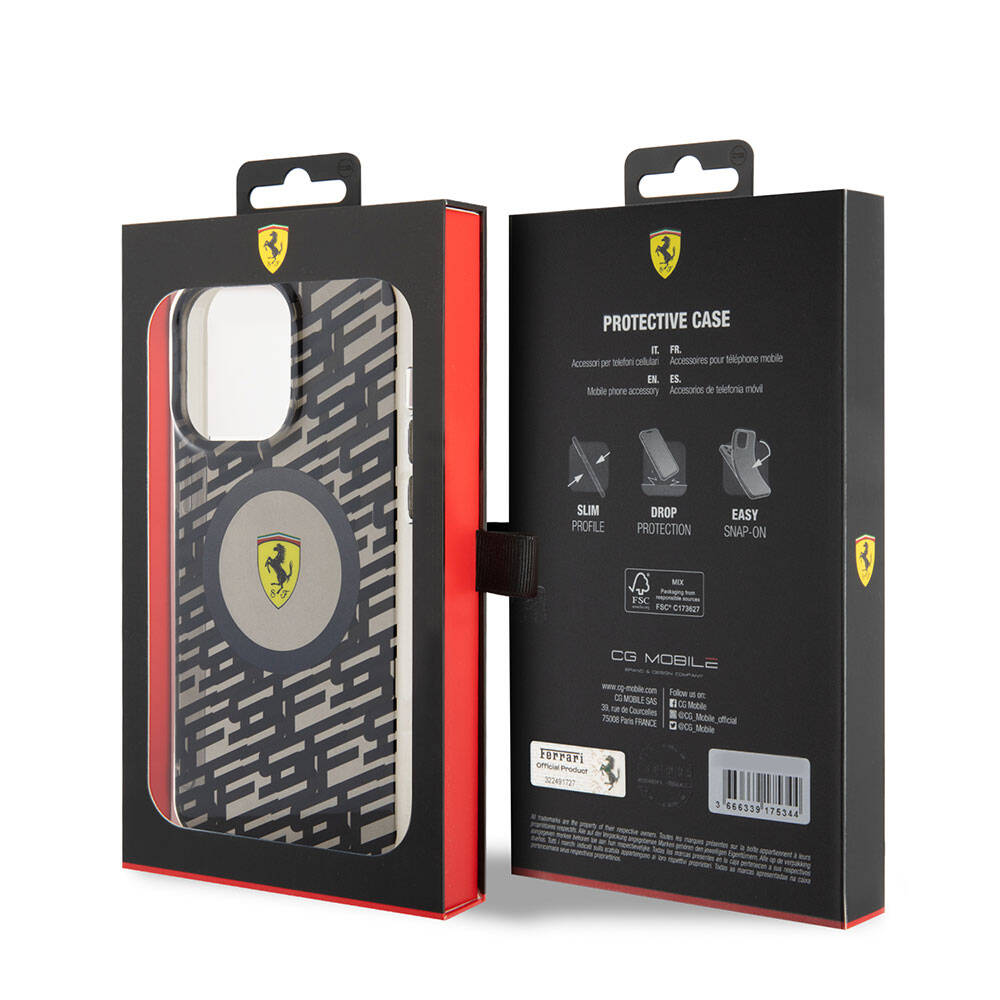 iPhone 15 Pro Max Kılıf Ferrari Orjinal Lisanslı M-safe Şarj Özellikli Multi SF Kapak