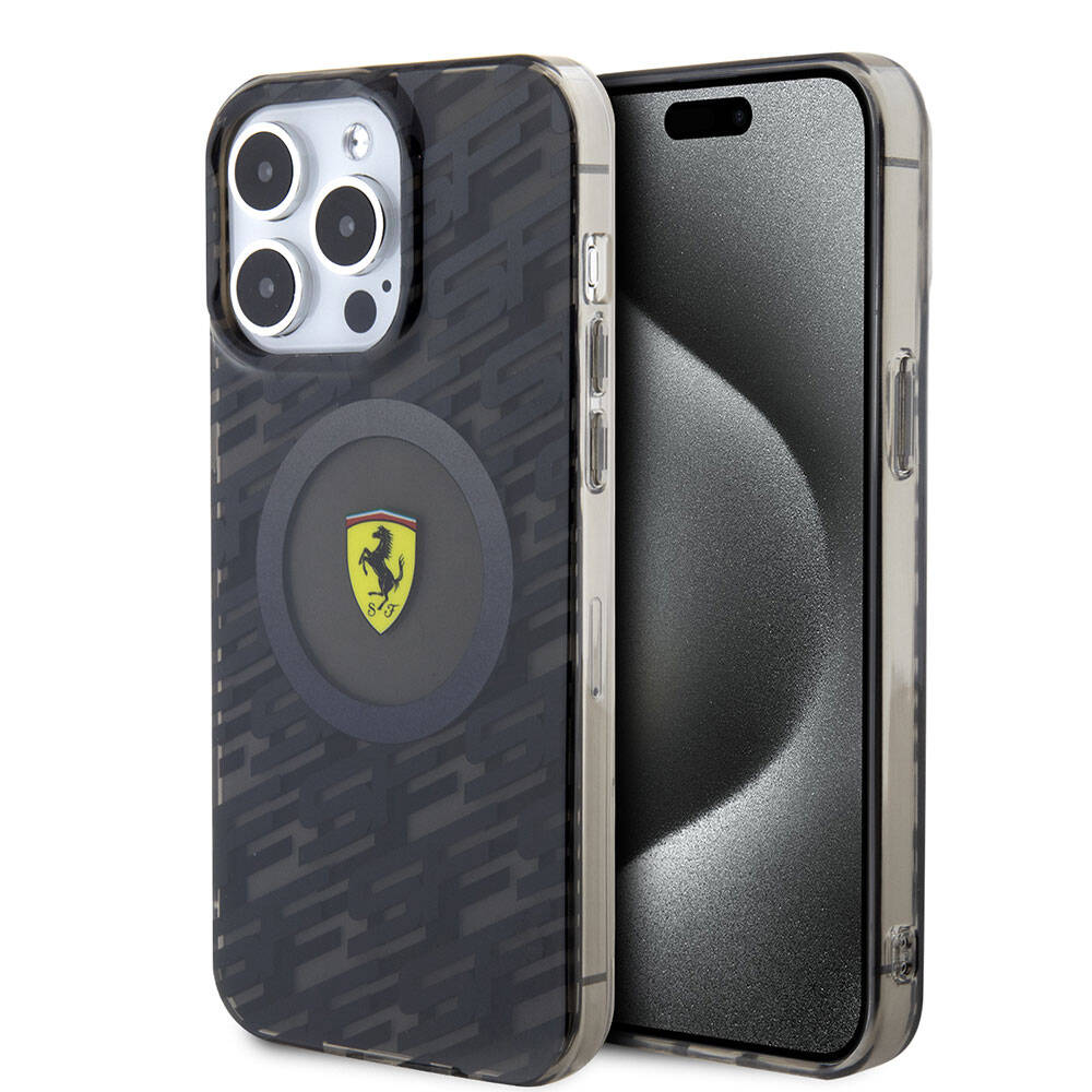 iPhone 15 Pro Max Kılıf Ferrari Orjinal Lisanslı M-safe Şarj Özellikli Multi SF Kapak
