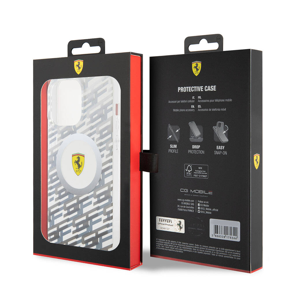 iPhone 15 Pro Max Kılıf Ferrari Orjinal Lisanslı M-safe Şarj Özellikli Multi SF Kapak