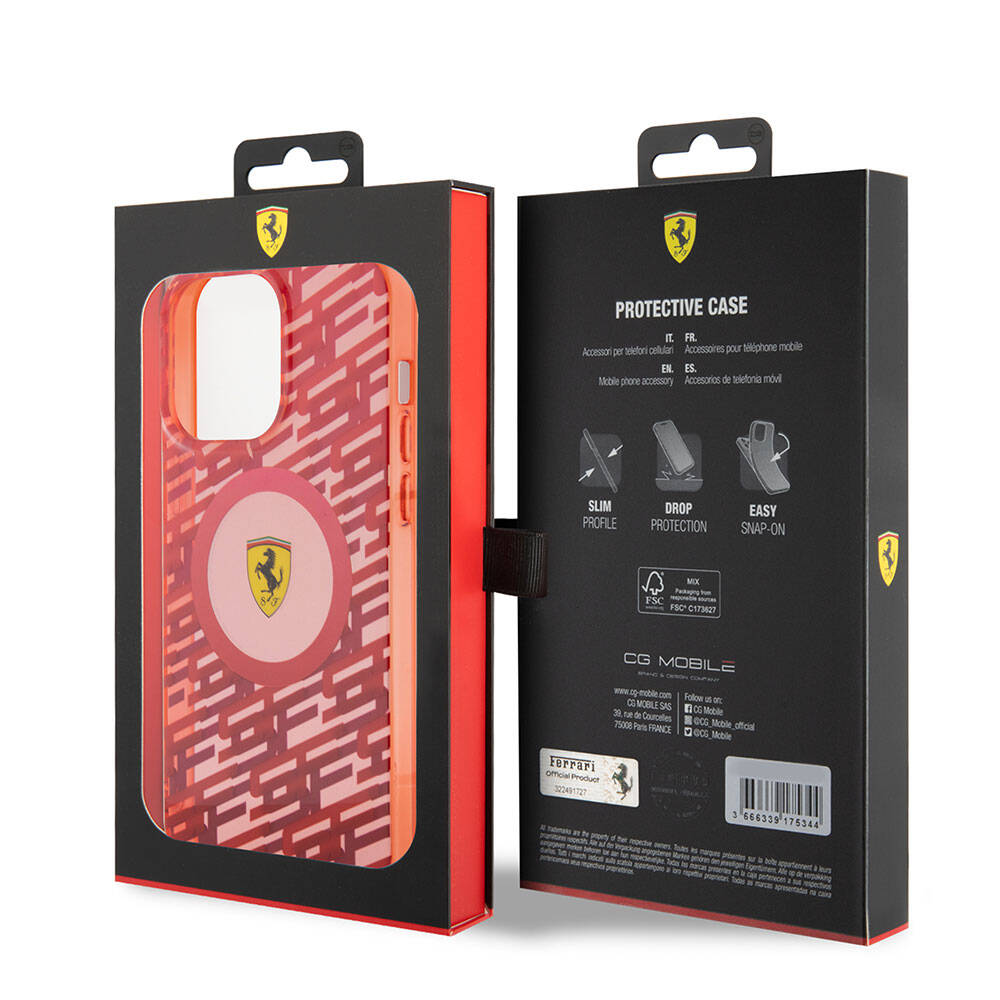 iPhone 15 Pro Max Kılıf Ferrari Orjinal Lisanslı M-safe Şarj Özellikli Multi SF Kapak