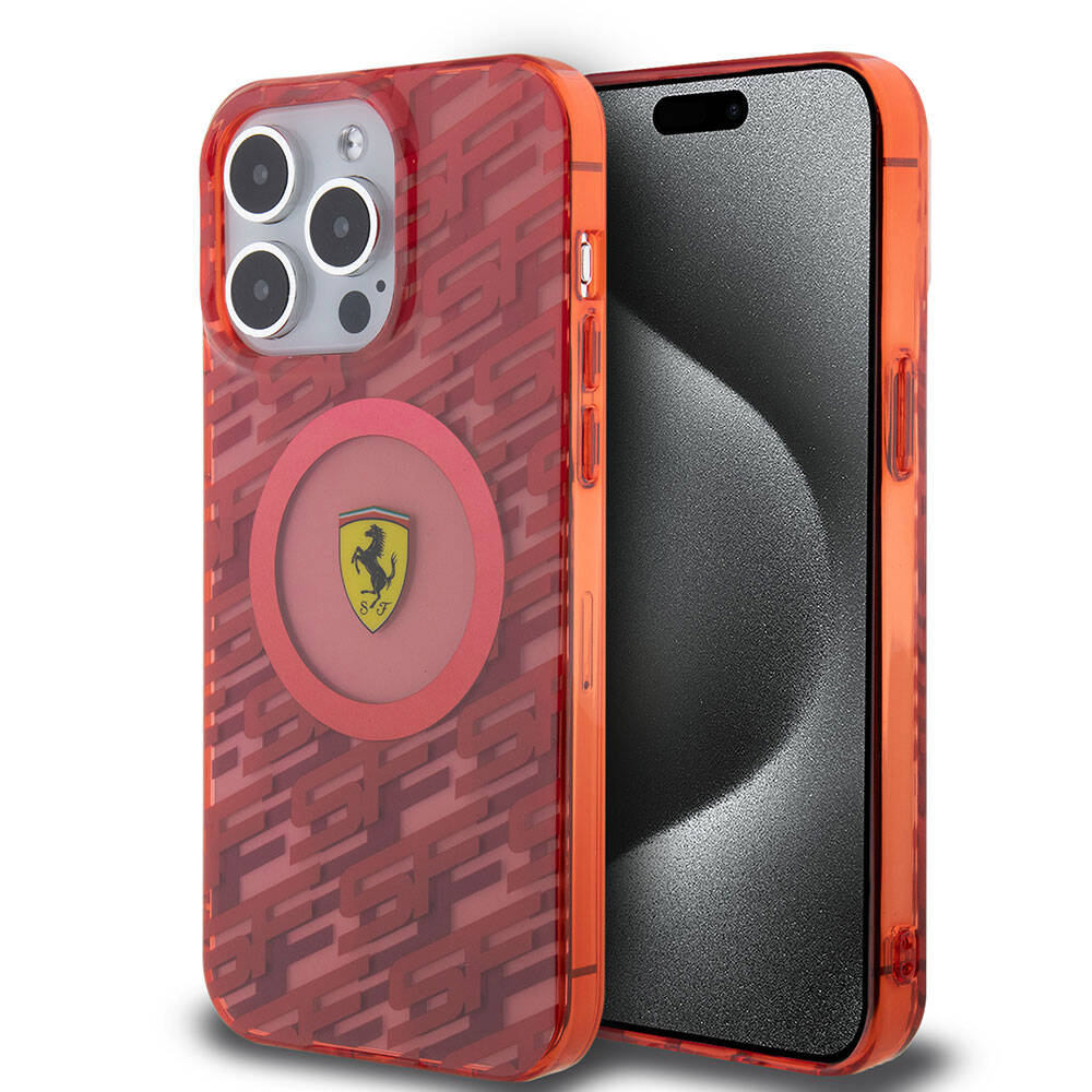 iPhone 15 Pro Max Kılıf Ferrari Orjinal Lisanslı M-safe Şarj Özellikli Multi SF Kapak