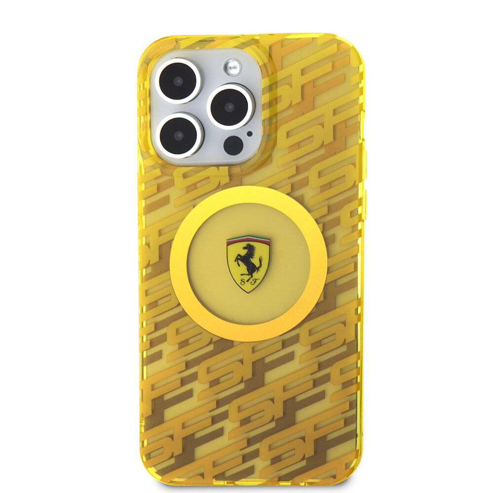 iPhone 15 Pro Max Kılıf Ferrari Orjinal Lisanslı M-safe Şarj Özellikli Multi SF Kapak