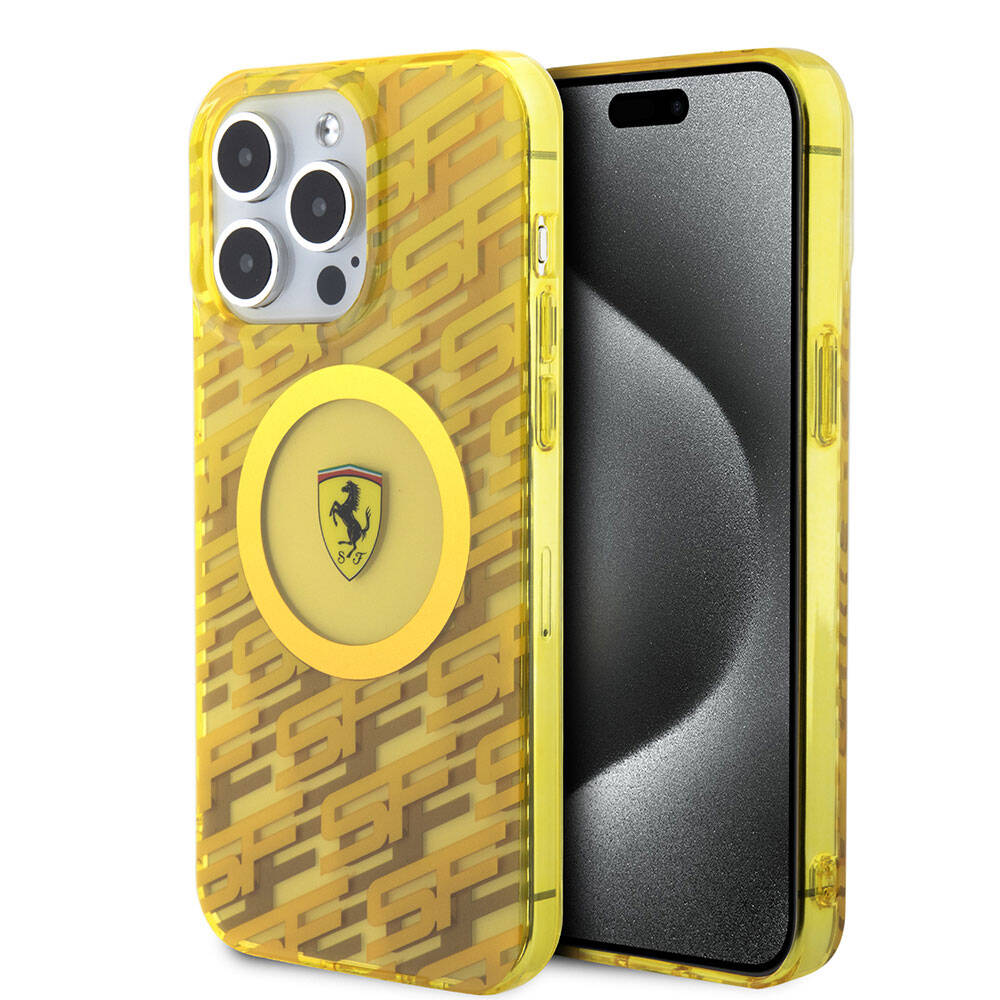 iPhone 15 Pro Max Kılıf Ferrari Orjinal Lisanslı M-safe Şarj Özellikli Multi SF Kapak