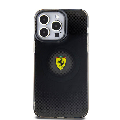 iPhone 15 Pro Max Kılıf Ferrari Orjinal Lisanslı M-safe Şarj Özellikli Parçalanan Noktalar Desenli Kapak