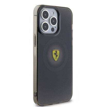 iPhone 15 Pro Max Kılıf Ferrari Orjinal Lisanslı M-safe Şarj Özellikli Parçalanan Noktalar Desenli Kapak