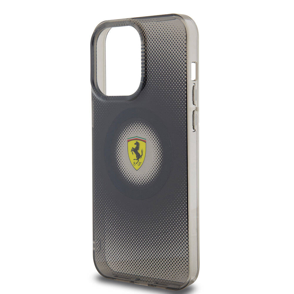 iPhone 15 Pro Max Kılıf Ferrari Orjinal Lisanslı M-safe Şarj Özellikli Parçalanan Noktalar Desenli Kapak