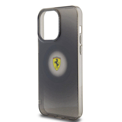 iPhone 15 Pro Max Kılıf Ferrari Orjinal Lisanslı M-safe Şarj Özellikli Parçalanan Noktalar Desenli Kapak