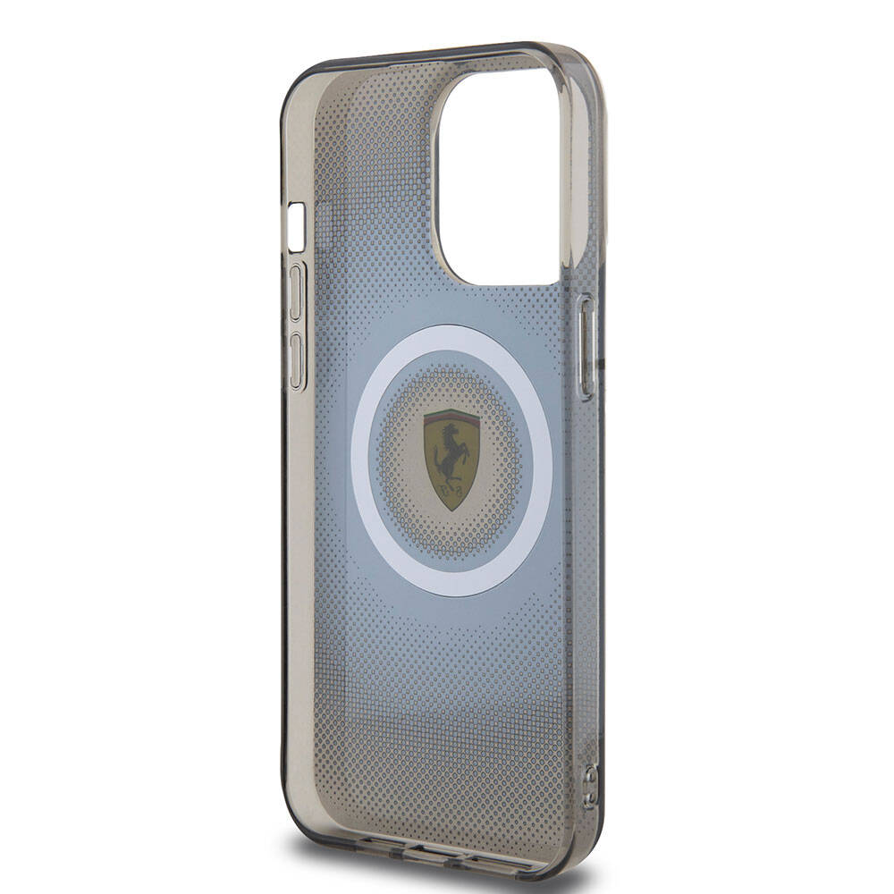 iPhone 15 Pro Max Kılıf Ferrari Orjinal Lisanslı M-safe Şarj Özellikli Parçalanan Noktalar Desenli Kapak
