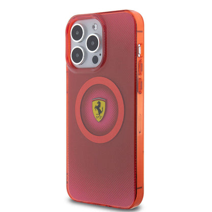 iPhone 15 Pro Max Kılıf Ferrari Orjinal Lisanslı M-safe Şarj Özellikli Parçalanan Noktalar Desenli Kapak