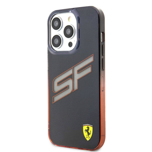iPhone 15 Pro Max Kılıf Ferrari Orjinal Lisanslı Transparan SF Yazılı Kenarları Renk Geçişli Kapak